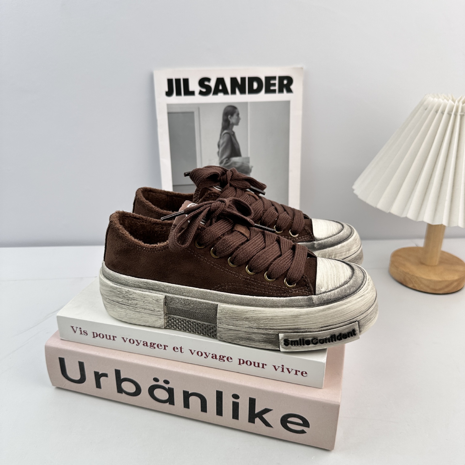YUANBO2025 invierno retro hacer viejos zapatos de lona para mujeres aumentando la altura de los zapatos de skate casuales de base gruesa coreana zapatos de mujer