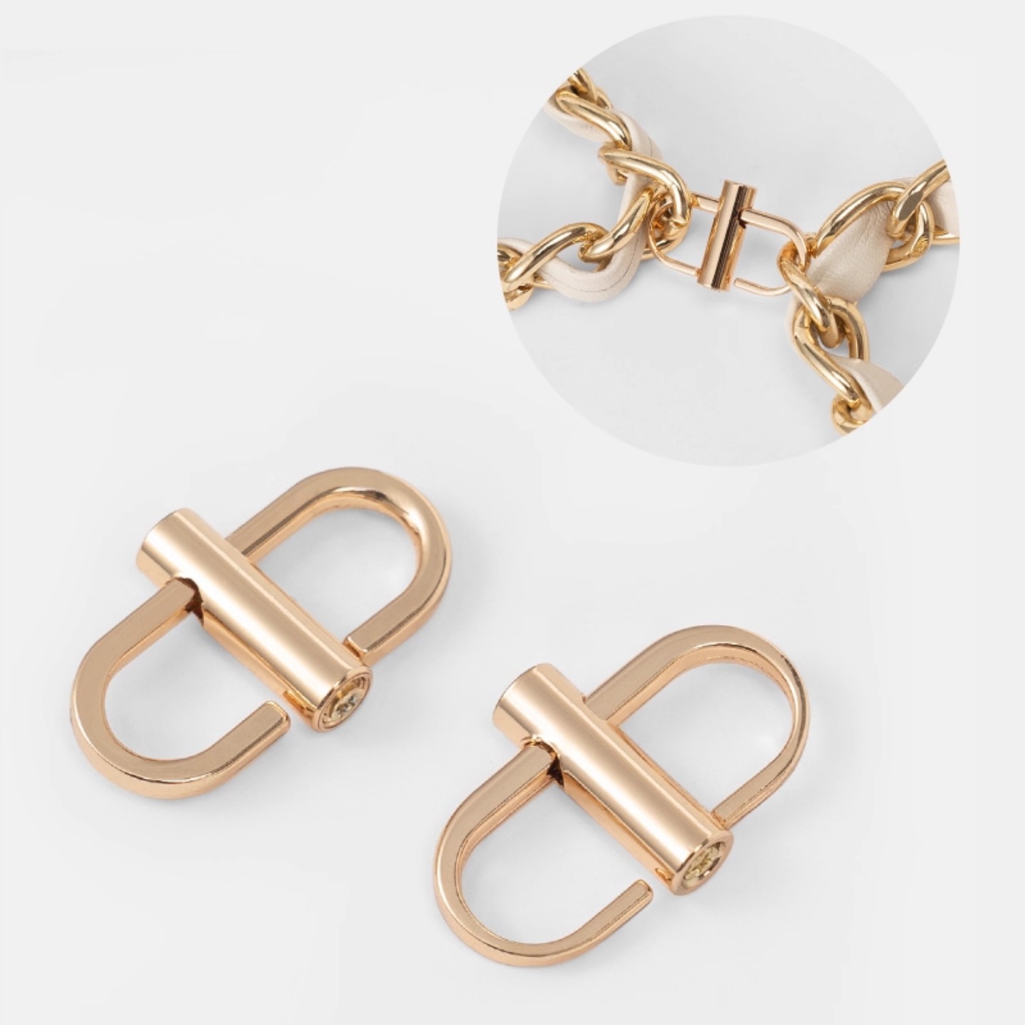 Adjustable Buckle Thin Chain Bag Strap Length Adjustment Buckle Tool Metal Accessory Brand Bag Extender Adjuster