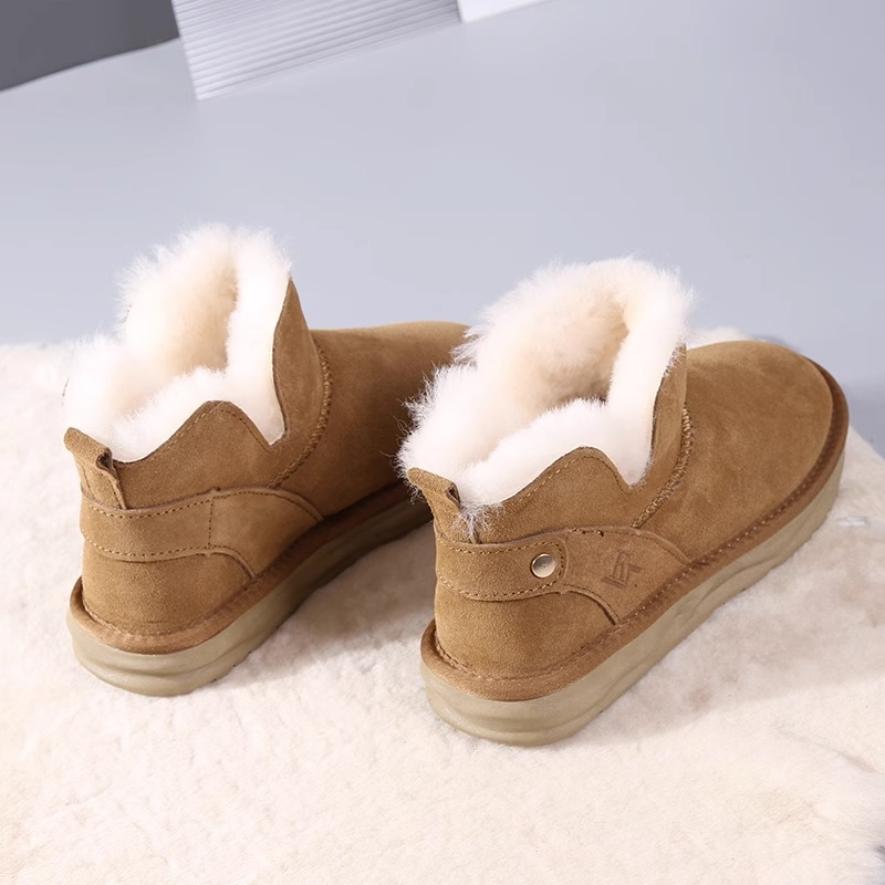 2023 Winter New Network Red Dicke Sohle Hoher Komfort Lässige Kurzarm-Martin-Stiefel mit Plüsch und warmer Isolierung_voghion.com