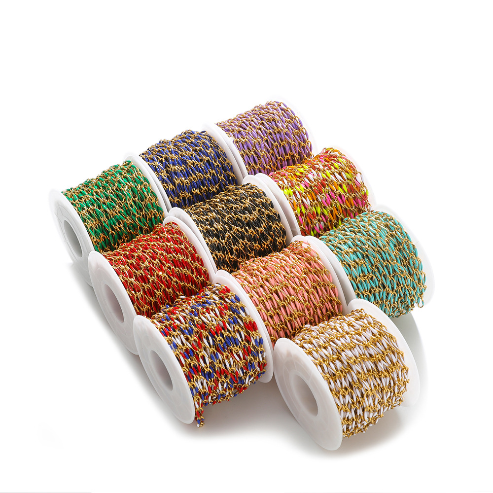 Simple Style Style 1 Piece 1m 304 Stainless Steel Color Block Chain