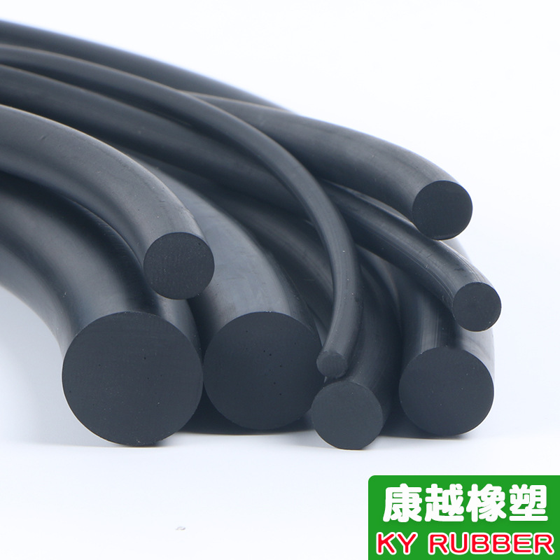 定制耐油丁腈圆条O型黑色橡胶圆条 工业用耐磨圆形胶条NBR橡胶绳