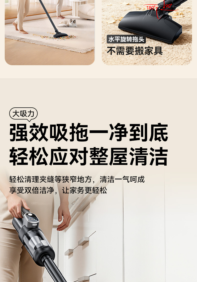 Car vacuum cleaner 2026 new model, super strong suction, wireless mini small car and home use, integrated blowing and suction device for the car interior