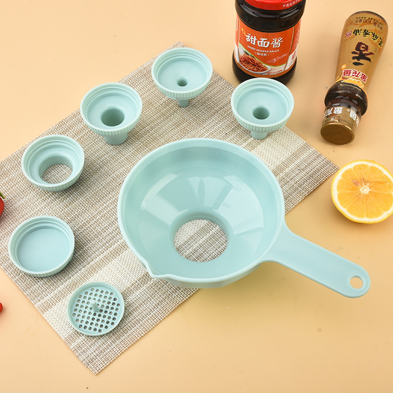 Large Diameter Funnel Household Kitchen Multi-Functional Plastic Funnel 7-Piece Set Wide Mouth Oil Leakage Wine Leakage Kitchen Gadgets Large Diameter Funnel Household Kitchen Multi-Functional Plastic Funnel 7-Piece Set Wide Mouth Oil Leakage Wine Leakage Kitchen Gadgets
