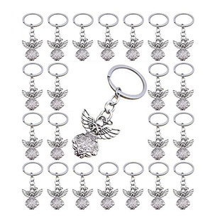 Guardian Angel Keyring Pendant Wedding Birthday Party Baby Baptism Communion Keychain Metal Keyring