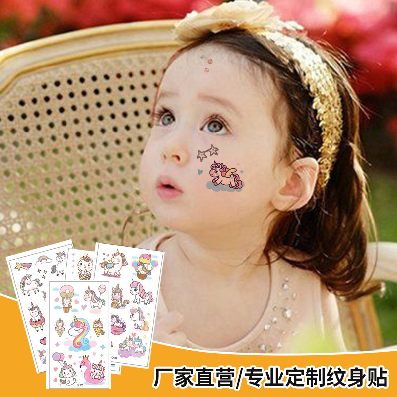 Factory in stock wholesale children tattoo stickers unicorn cartoon cute fun temporary stickers facial tattoo stickers Factory in stock wholesale children tattoo stickers unicorn cartoon cute fun temporary stickers facial tattoo stickers