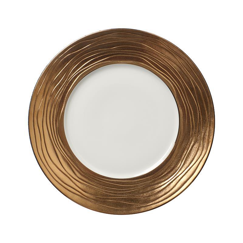 [Una marca de producto único final de Torre] Serie de lujo placa de oro local [Nueva porcelana de Hueso] placa occidental hueso nuevo