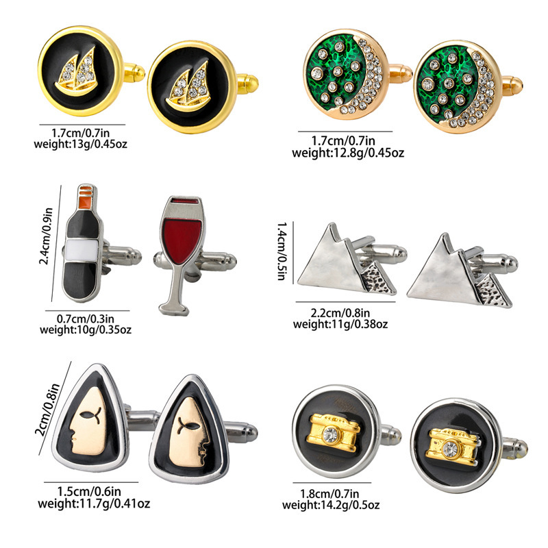 Neue produkte kreative mode rotwein glas kamera zauberhut legierung diamant hemd manschettenknöpfe manschettennägel schmuck_voghion.com