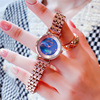 Fashionable quartz waterproof women's watch, gradient, light luxury style, simple and elegant design