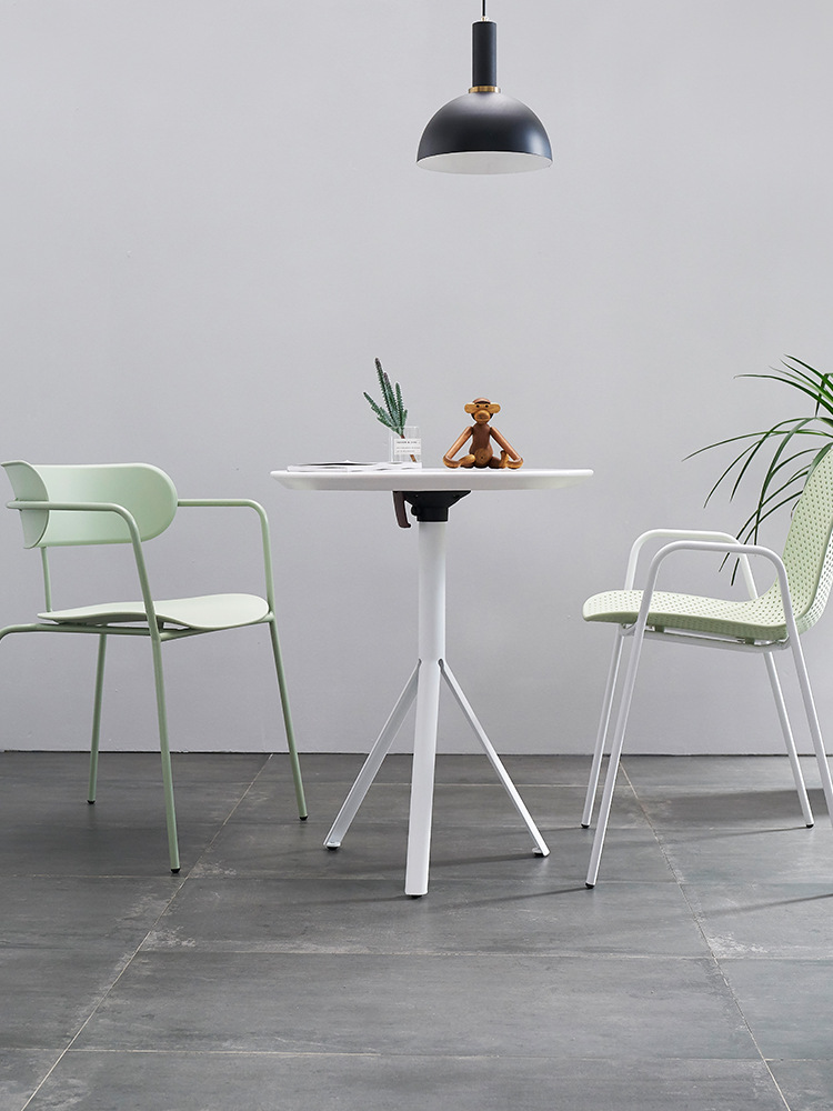 Nordic Simple Folding Coffee Table Wedding Activities Storage Iron High-Foot Round Table Spot Bar Table Home Fresh