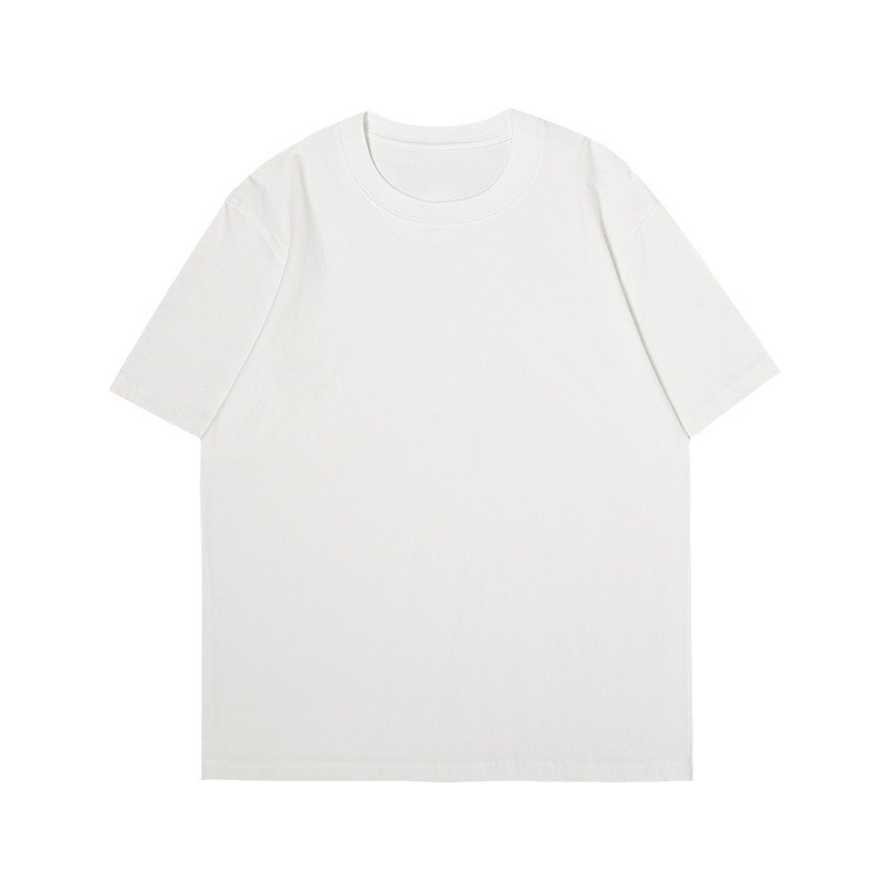 Summer New CVC Cotton Short-sleeved T-shirt Men's Hong Kong-style Trendy All-match ins Hip-hop T-shirt Factory Cross-border Exclusive