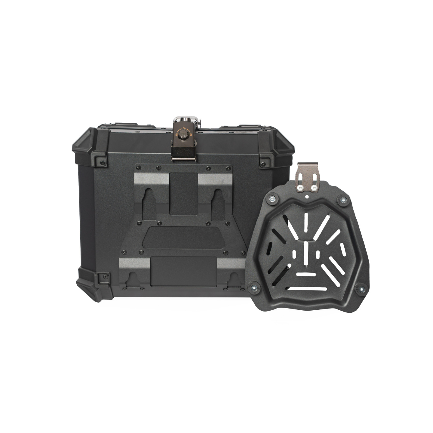 Motorcycle MJW28L Black Warrior Aluminum Alloy Tail Box Quick Release Travel Tool Box Electric Vehicle Rear Storage Box