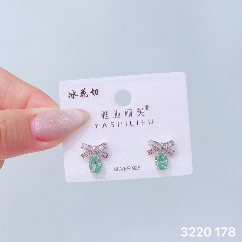 Yashilifu s925 スターリングシルバークロスボーダーホット輸入アイスフラワーカットイヤリング高級ハイエンド光沢のある女性のイヤリング新しい|undefined
