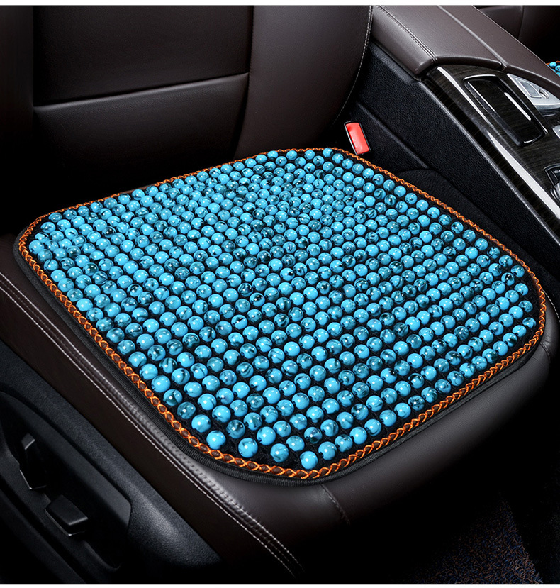 New Summer Glass Bead Single Seat Car Seat Cushion Universal Seat Cushion Square Cushion Double Seat Dropshipping Wholesale Export