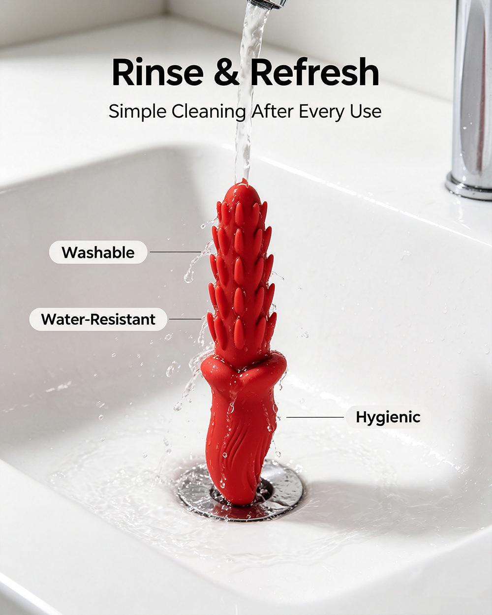 Liquid Silicone Vibrator, 7-Frequency Vibration, USB-C Rechargeable Adult Toy — detail image 6