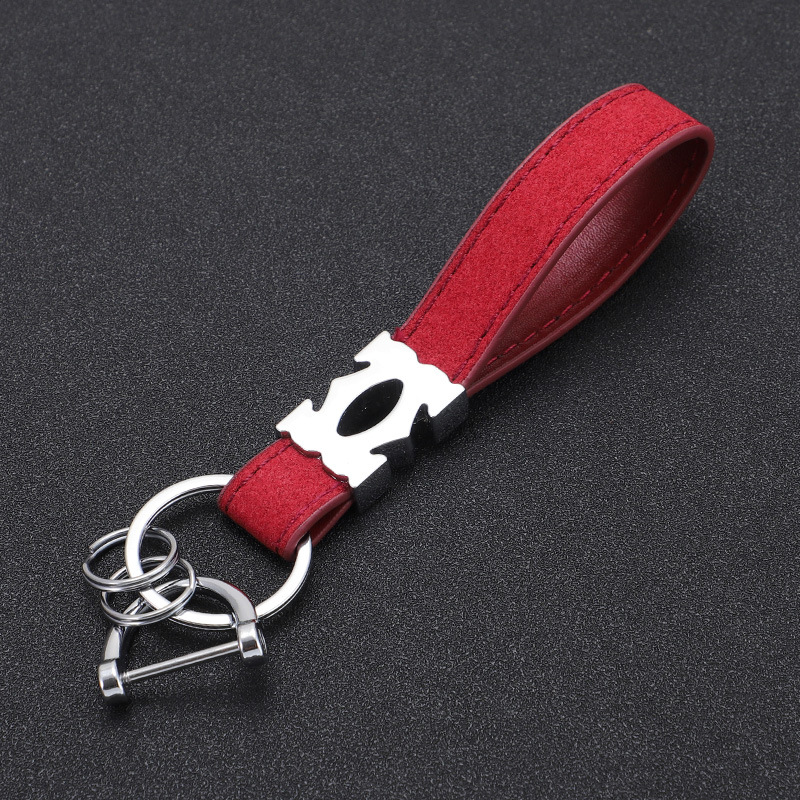 Nuevo llavero de coche de moda llavero de piel de gamula pareja de hombres y mujeres colgante creativo de personalidad de alta gama