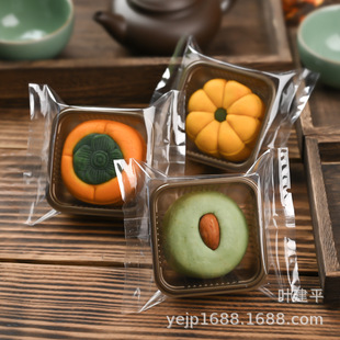2024 New Fully Transparent Mid-Autumn Mooncake Packaging Bag 50g 80g Baked Ice Skin Egg Yolk Crisp Machine Sealing Bag