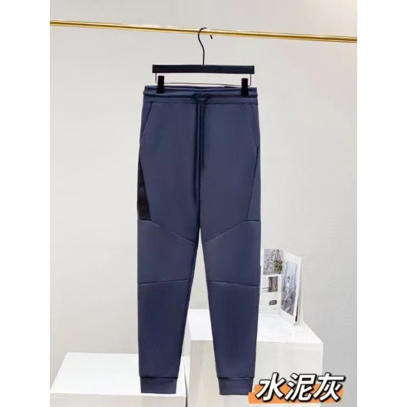 Camiseta con cremallera encapuchada transfronteriza para hombres primavera y otoño nueva chaqueta casual de ropa deportiva, pantalones de pies pequeños, dos piezas