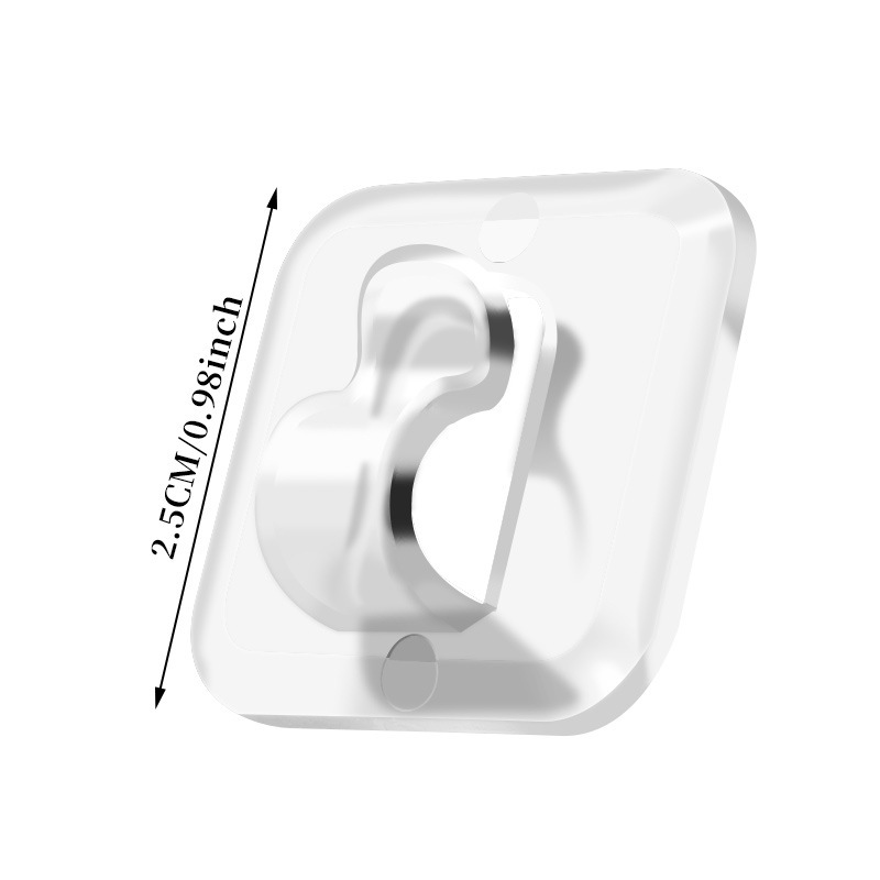 Amazon Light Cord Fixing Hooks Mini Light Hooks with Adhesive Strips Indoor Transparent Plastic Hooks for Hanging