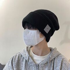 毛线帽男女潮人时尚堆堆帽加厚加绒护耳保暖百搭针织毛线帽子时髦