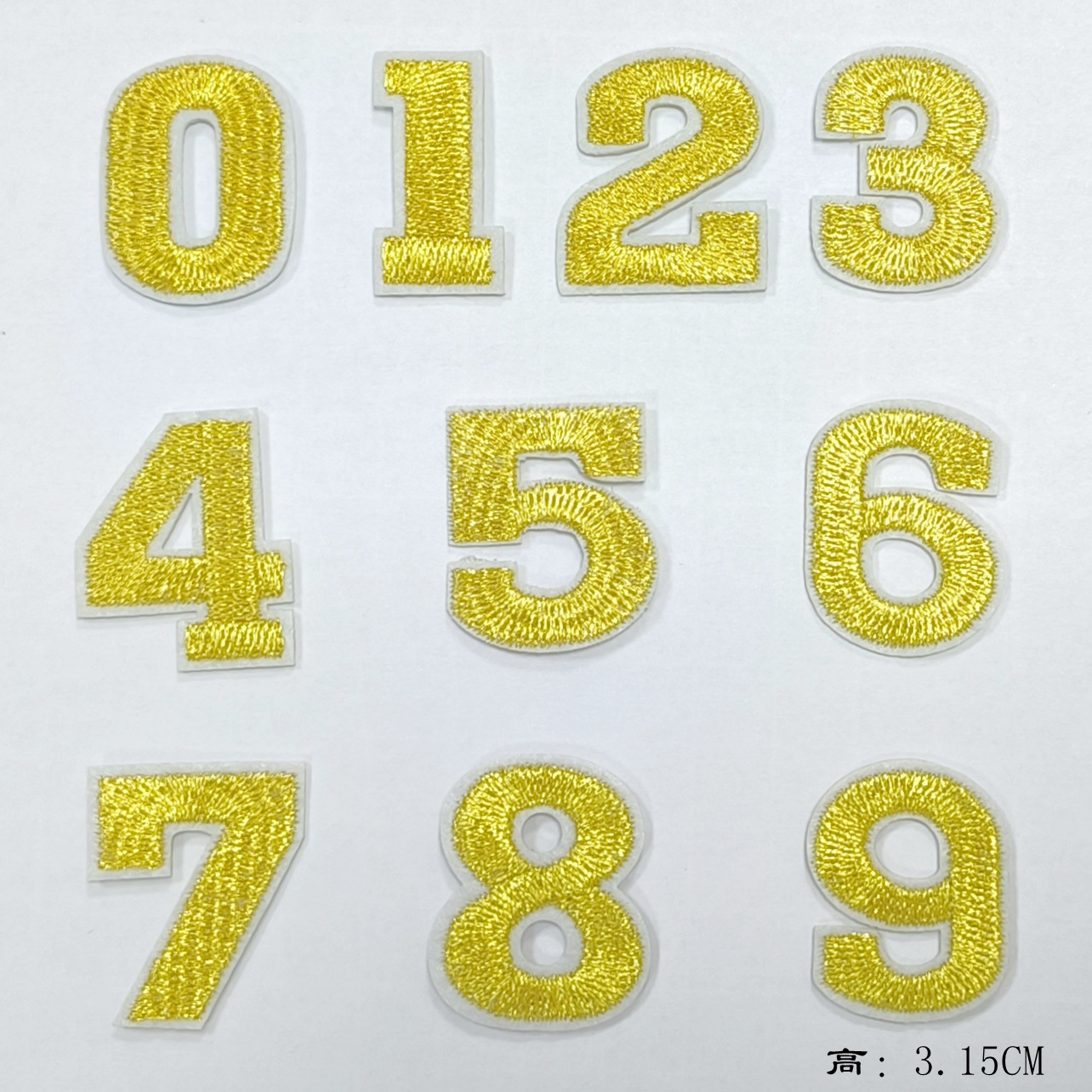 Insignia popular transfronteriza parche digital pegatinas ropa jeans parche digital pegatinas de tela pegatinas de bordado 0-9 parche pegatinas