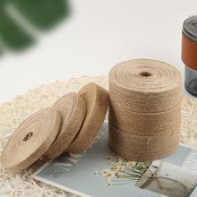 黄麻卷黄麻绳装饰鱼丝麻线布料编织花边幼儿园宽扁手工diy批发