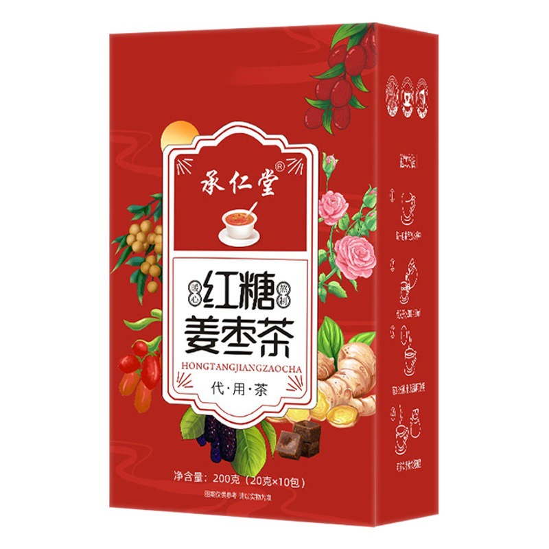 Коричневый сахар имбирный чай с мармеладным чаем, черный сахар, имбирный чай