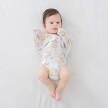 跨境婴儿襁褓投降式新生儿睡袋全棉防惊跳睡袋春秋夏薄款四季通用