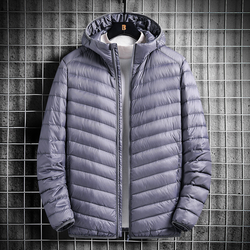 Chaqueta ligera de alto grado para hombres Otoño e Invierno Nuevo 90 pato blanco abajo chaqueta caliente moda casual todo a juego superior