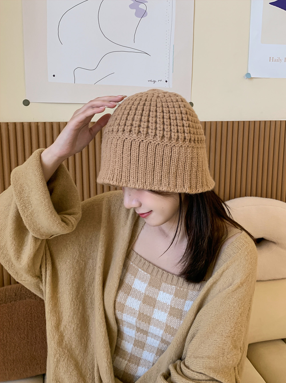 盆帽水桶帽模特图