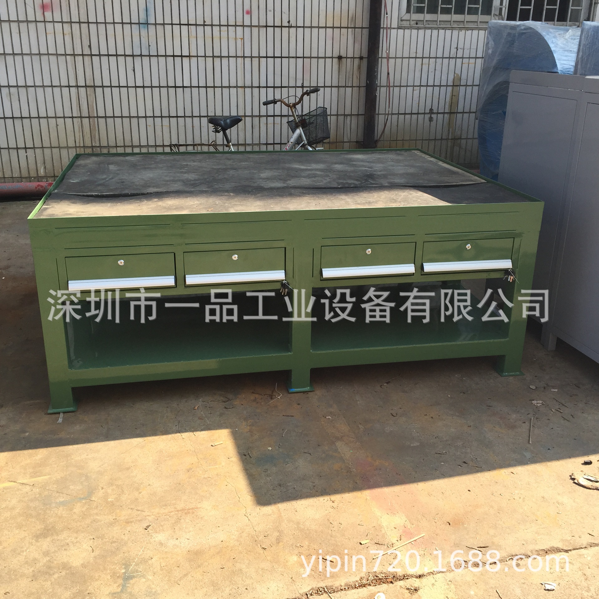 重型钢板工作台水磨四抽屉模具工作台车间操作台模具维修钳工台厂