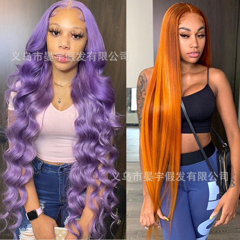 欧美新款女士假发 中分长卷发棕色大波浪假发高温丝 厂家批发现货