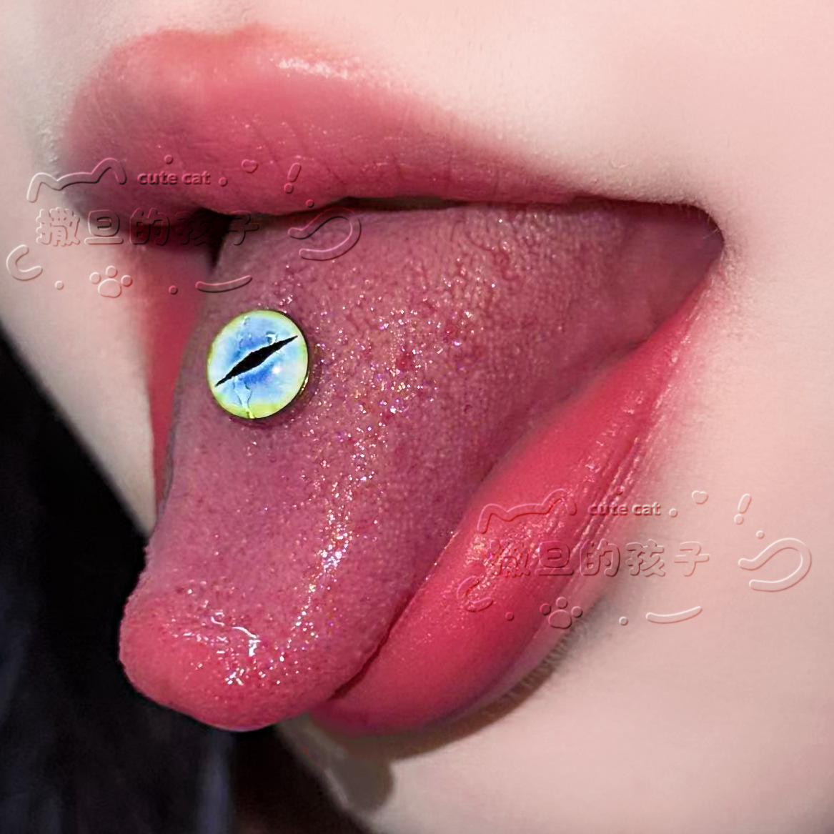 Pointed titanium steel lip stud product view