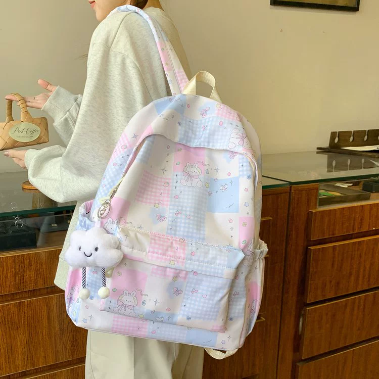 Cartoon cute backpack, school bag for elementary school students, shoulder bag, universal laptop for leisure, for students, for secondary school
