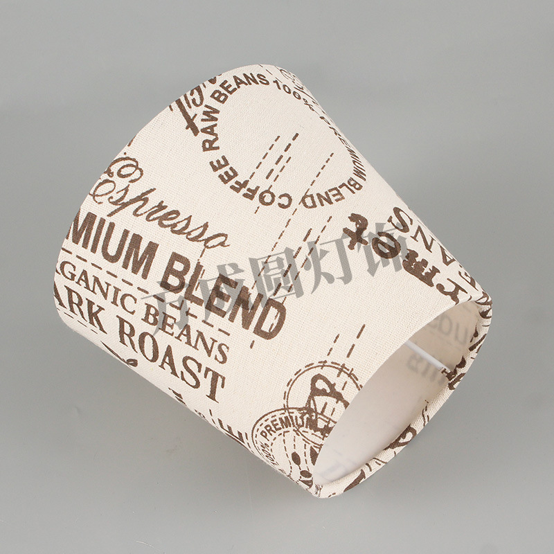 Lámpara de mesa con estampado de lino, pantalla de lámpara, dormitorio de estudio, carcasa de lámpara de cabecera simple, sala de estar de estilo europeo y americano, pantalla de lámpara de pie