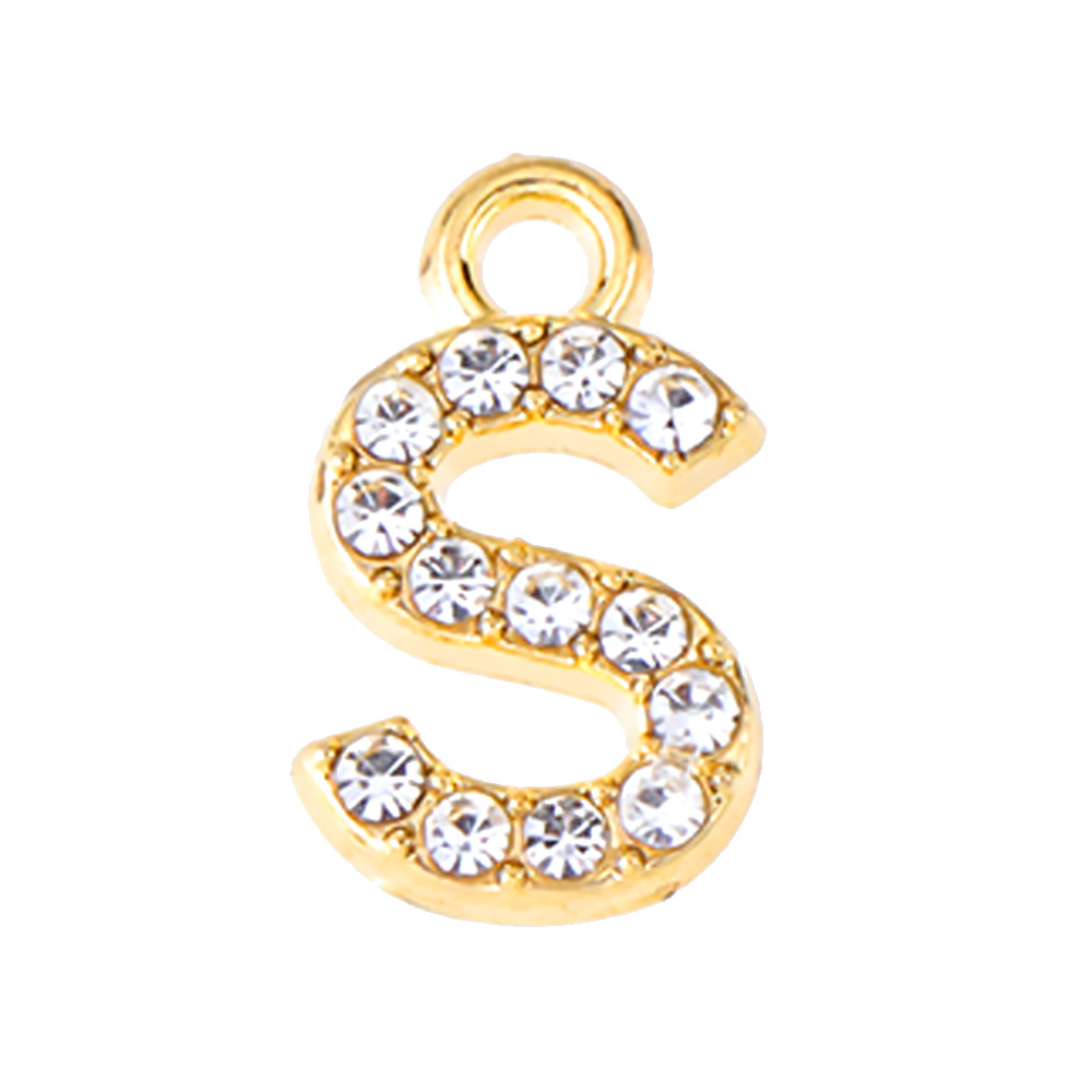 53g Weight Pendant Jewelry Making Type 13mm Jewelry Making Size Artificial Diamond Inlay Material DIY Jewelry Accessories Classification 50 PCS/Package Quantity Alloy Material Letter Pattern Plating Design Elegant, Simple Style, Streetwear Style 50 PCS/Package 13mm Alloy Artificial Diamond Letter Pendant 25