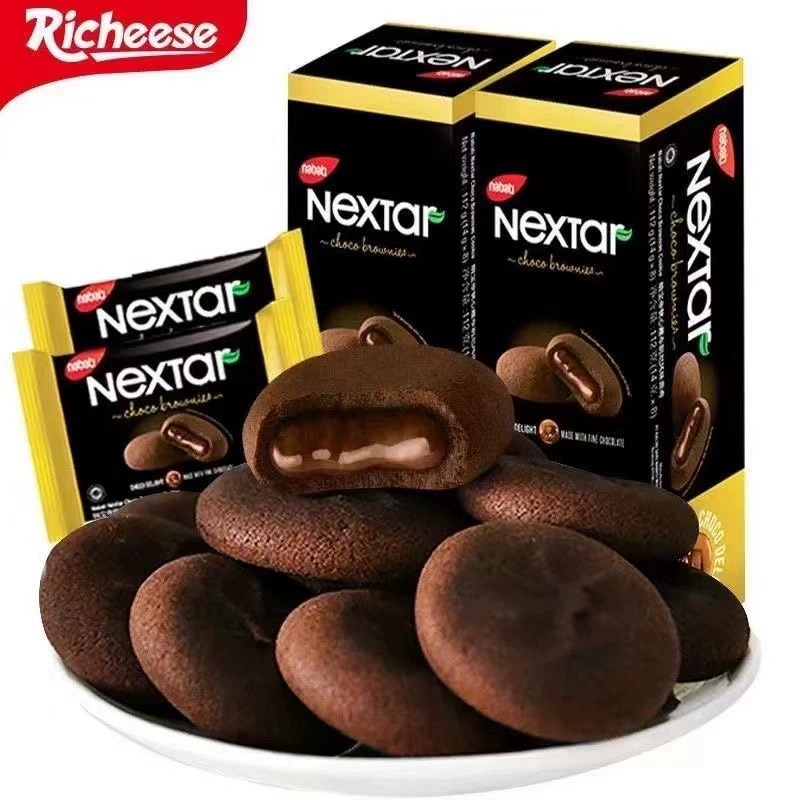 Печенье Nabati Le Xingta с начинкой со вкусом мягкого брауни, 112 г, в коробке, импортный снек.