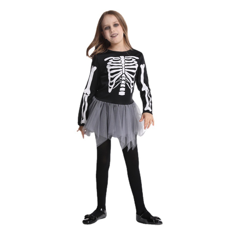 De Halloween de Los Niños del hueso fantasma vestido cráneo Cosplay mascarada partido la etapa traje rendimiento image 5