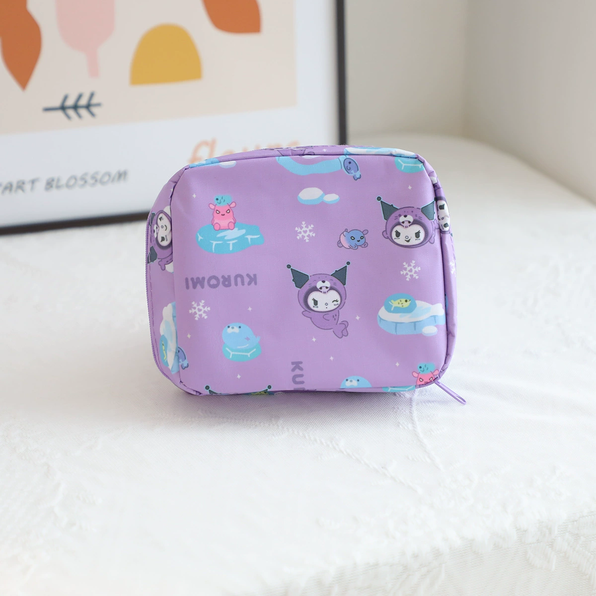 Cartoon handheld organizer bag, universal purse