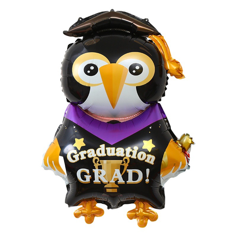 Temporada de graduación película de aluminio globo ceremonia de graduación tapa de doctorado certificado de graduación globo temporada de graduación Decoración Accesorios de la foto