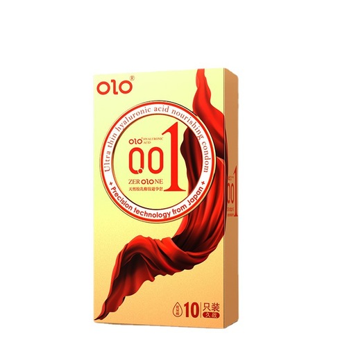 OLO red thin hyaluronic acid 001 ultra-thin condom condom condom long-lasting condom adult sex toy wholesale
