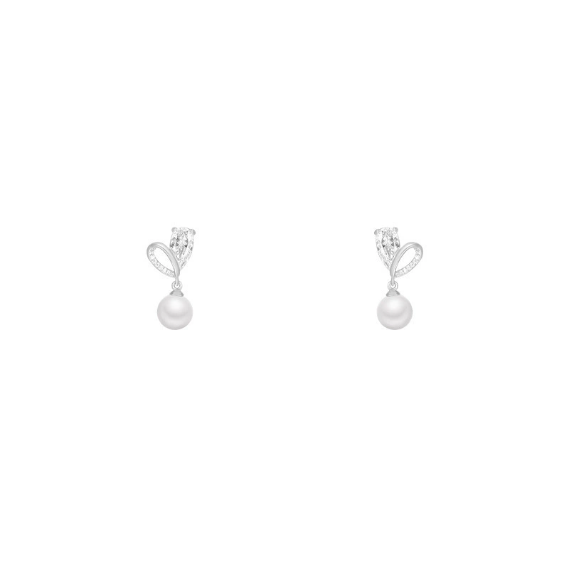 Серебряная игла из жемчуга, миниатюрная универсальная ретро серьга, серебро 925 образец, стиль легкой роскоши
