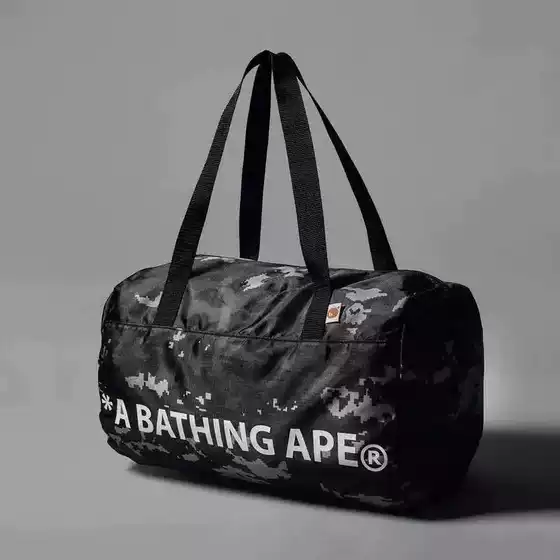 BAPE New Camo Plaid Shoulder Bag - Multifunctional Gym & Travel Duffel