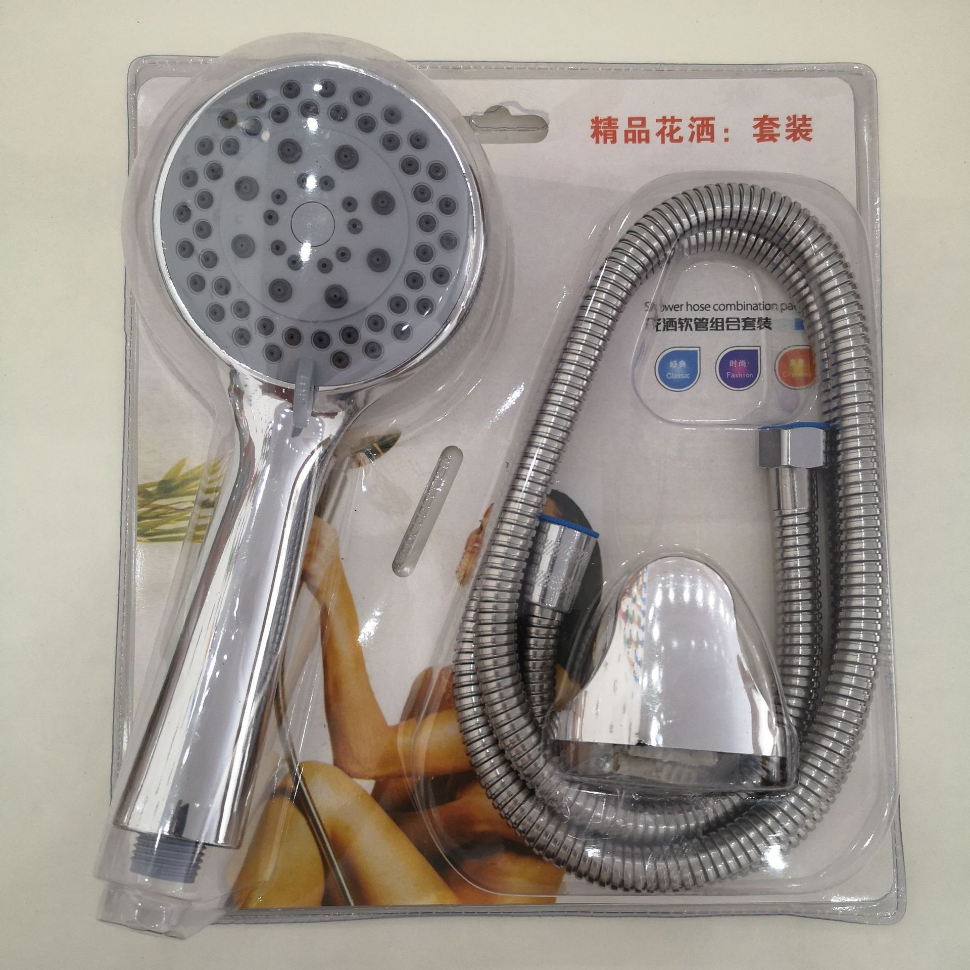 Bathroom pressurized shower head set, household complete shower hose, bathroom three-piece set, bath accessories wholesale Application Scenario