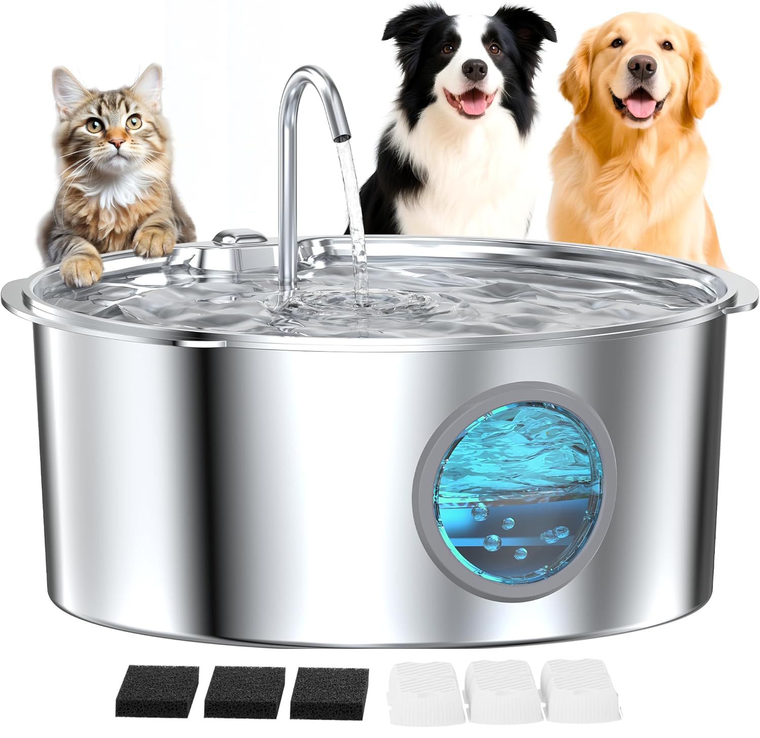 Dispositivo de agua con 3 elementos de filtro