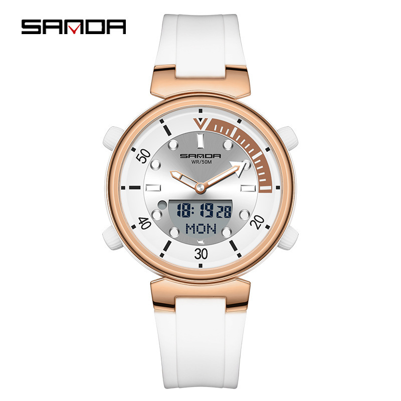 SANDA nuevo reloj de alarma de moda luminosa todo partido 3122 reloj electrónico multifuncional reloj para niños y niñas