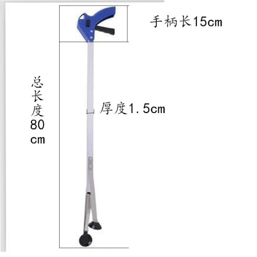 拾物钳不锈钢加长垃圾夹钳伸缩拾物器户外果皮废物钳家用清洁拾物