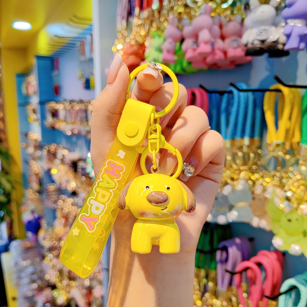 Llavero de oso de resina con colgante de muñeca de dibujos animados, cadena para teléfono móvil para mujer, llavero, colgante decorativo para bolso.