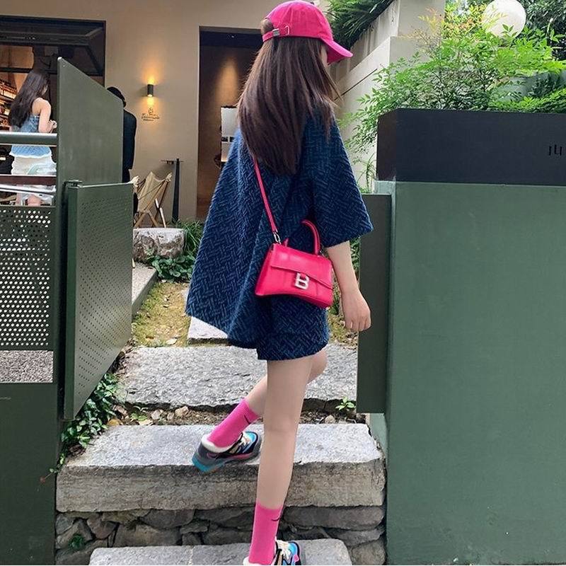 2025新款棉质细牛仔外套短裤两件套春夏装女时尚宽松休闲女生套装