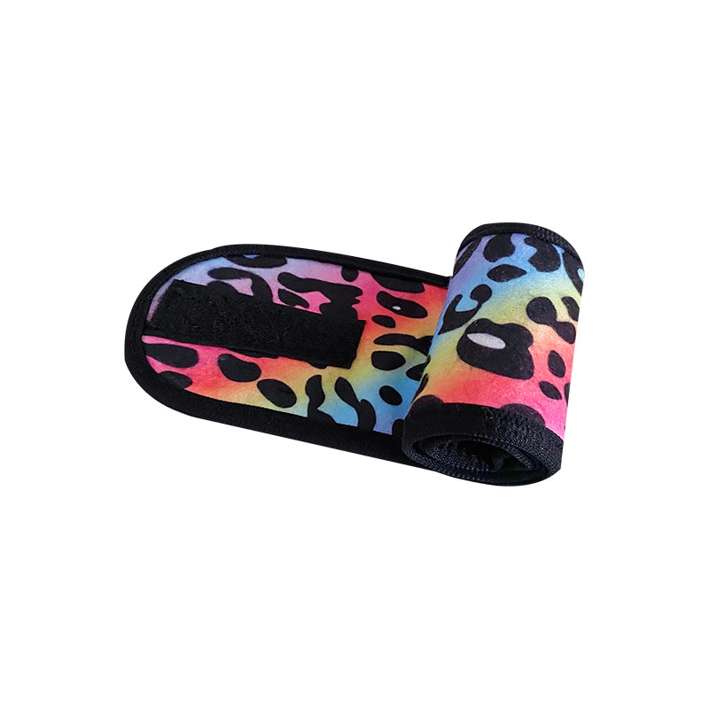 Set de Diadema y Coletero con Estampado de Leopardo de Temu, para SPA, Lavado Facial, Pañuelo para la Cabeza, Accesorios para el Cabello con Estampado Veraniego para Mujer