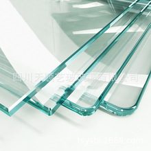 四川家具玻璃 5mm雙層鋼化玻璃雨棚門窗鋼化透明玻璃桌面玻璃定做